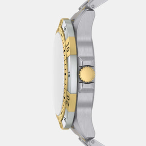 Garrett Men Quartz Silver Dial Multi-Function Stainless Steel Watch FS6148