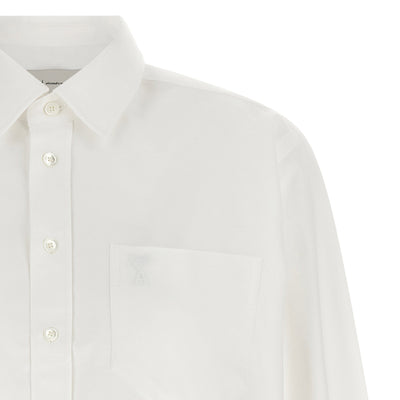 Ami Paris Ami De Coeur Cropped Shirt
