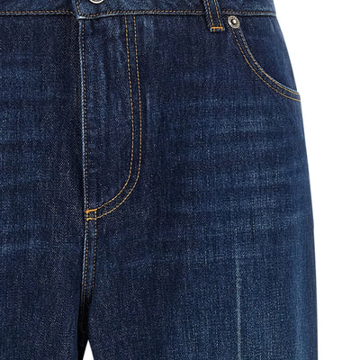 Dolce & Gabbana Stretched Pleated Trompe Loeil Jeans