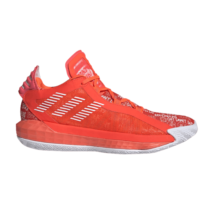 adidas Dame 6 Solar Red White