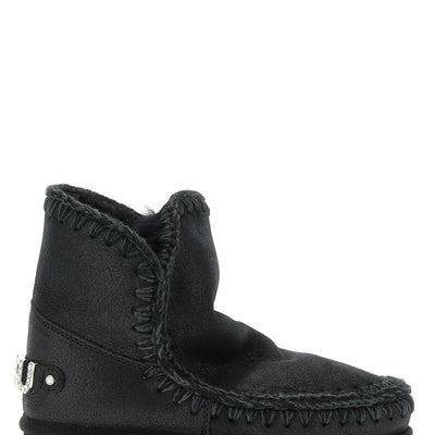 Mou Eskimo 18 Rhinestone Logo Ankle Boots
