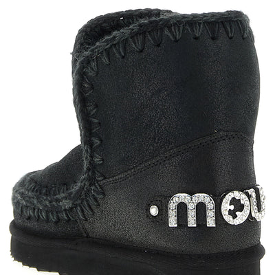 Mou Eskimo 18 Rhinestone Logo Ankle Boots