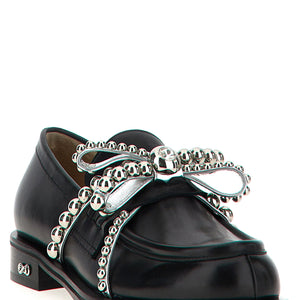Mach & Mach Crystal Studs Loafers