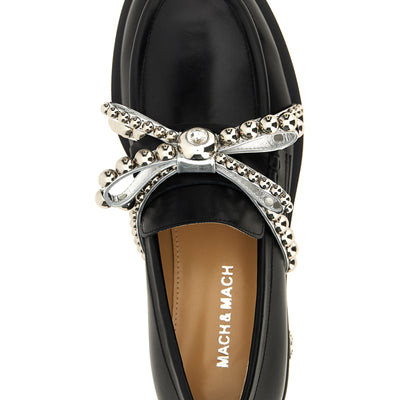 Mach & Mach Crystal Studs Loafers