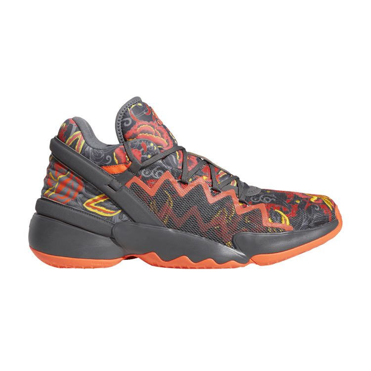 adidas D.O.N. Issue #2 Floral Grey Solar Red