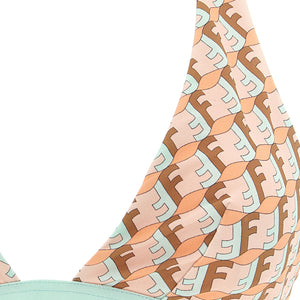Fendi Ff Waves Bikini Top