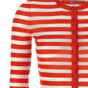 Dolce & Gabbana Striped Viscose Cardigan