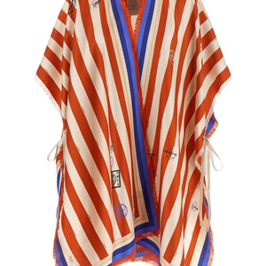 Fendi Pequin Print Poncho