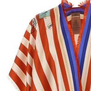 Fendi Pequin Print Poncho