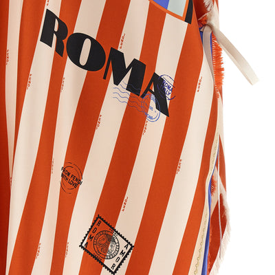 Fendi Pequin Print Poncho