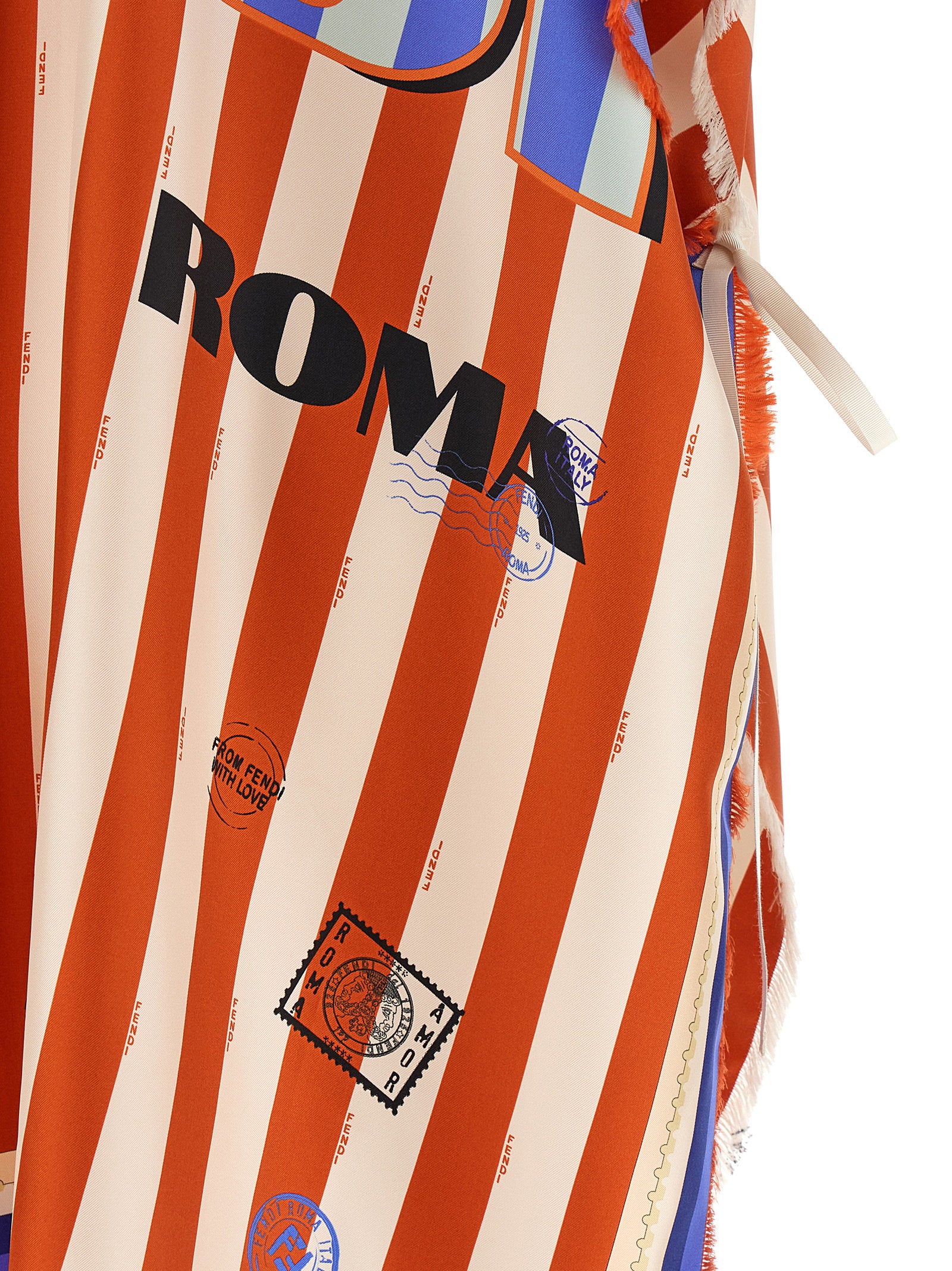 Fendi Pequin Print Poncho