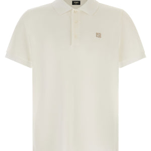 Fendi Ff Metallic Logo Polo Shirt