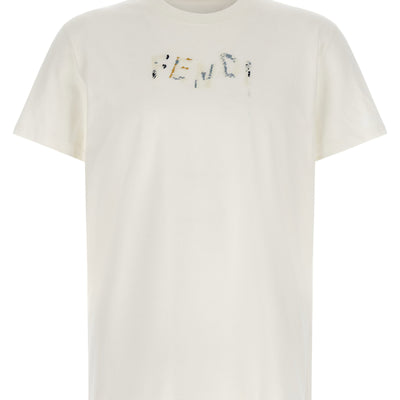 Fendi Logo Embroidery T-shirt