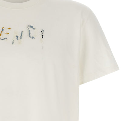 Fendi Logo Embroidery T-shirt