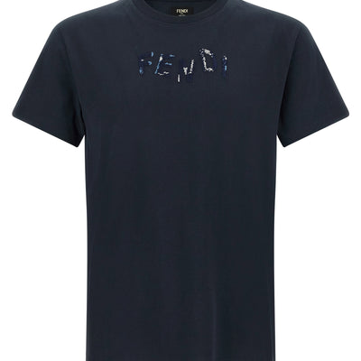 Fendi Logo Embroidery T-shirt