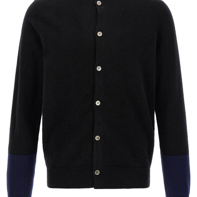Comme Des Garcons Shirt Color-block Detail Cardigan