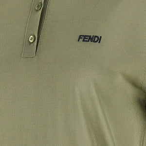 Fendi Shiny Viscose Polo Shirt