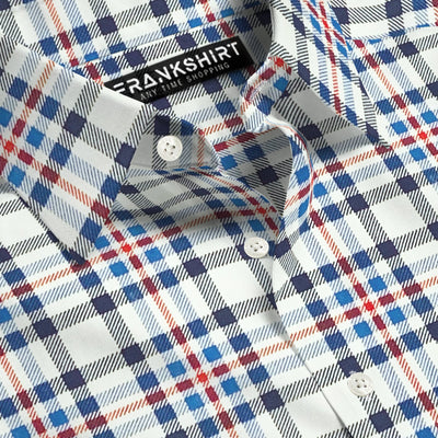 Pack of 2 Cotton Shirt for Man ( Blue Grey and Black Blue)