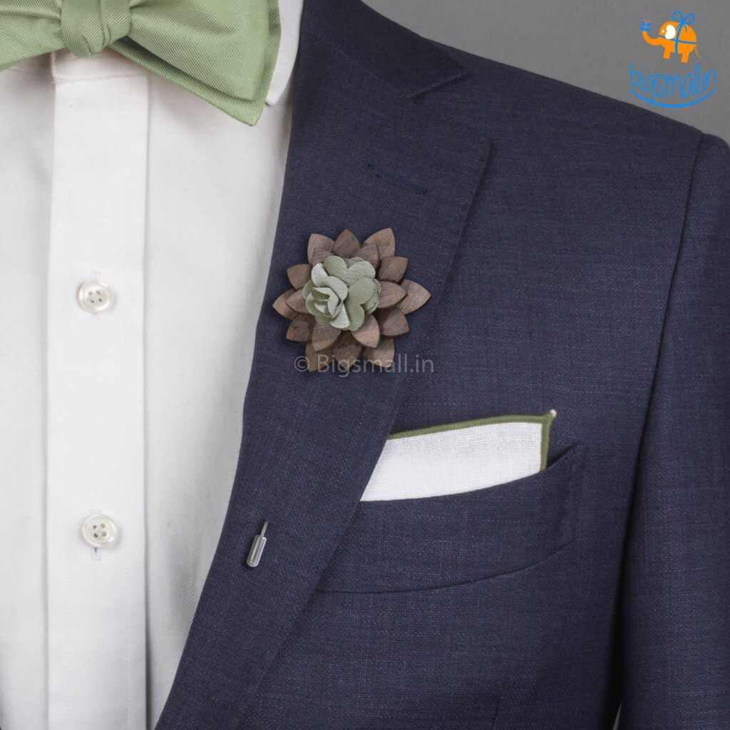 Flower Wooden Brooch