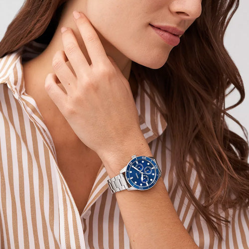 Fossil Bannon Blue Dial Pair 45mm & 38mm BQ2828SET