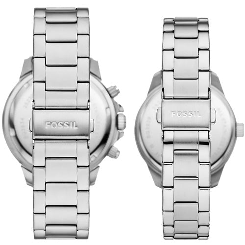 Fossil Bannon Blue Dial Pair 45mm & 38mm BQ2828SET