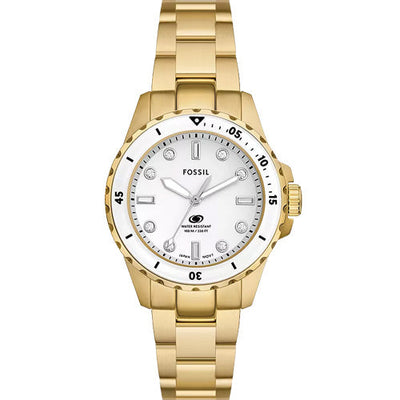 Fossil Blue Dive White Dial Women 36mm ES5350