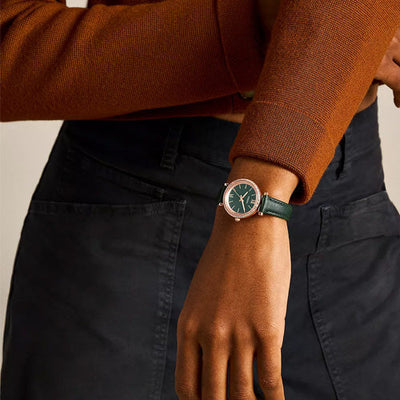 Fossil Carlie Green Dial Women 28mm ES5370