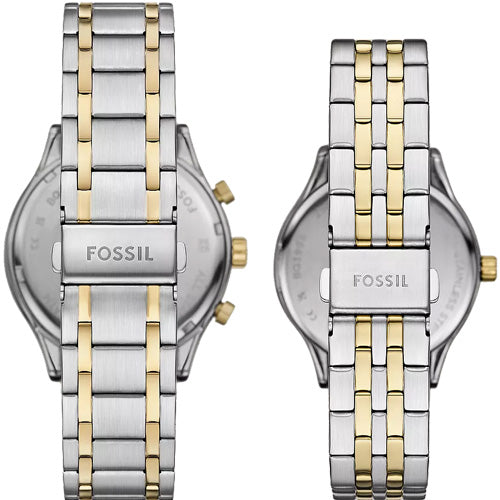 Fossil Fenmore Blue Dial Pair 44mm & 36mm BQ2900SET