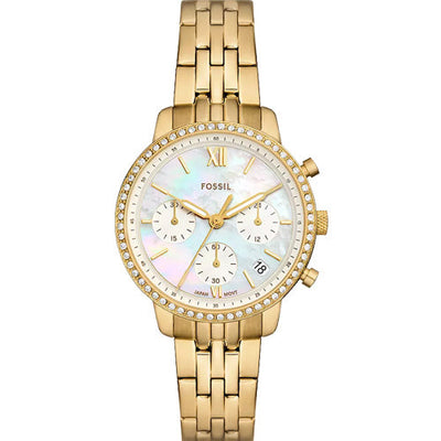 Fossil Neutra Women's Mother-Of-Pearl Dial & Gold Chain Watch