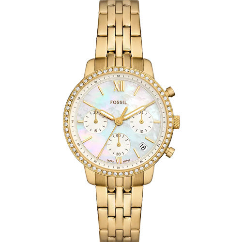 Fossil Neutra Women's Mother-Of-Pearl Dial & Gold Chain Watch