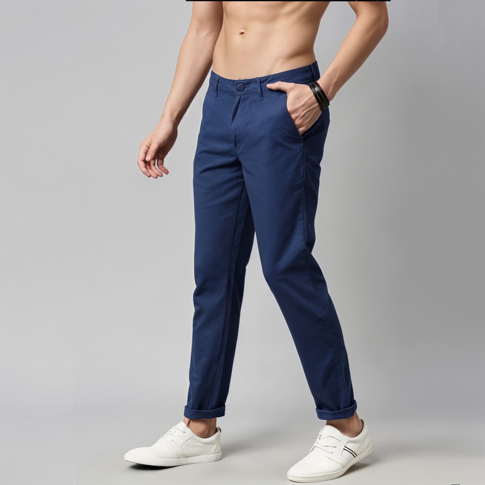 Frankshop Exclusive Casual Pant for Men (Navy Blue)