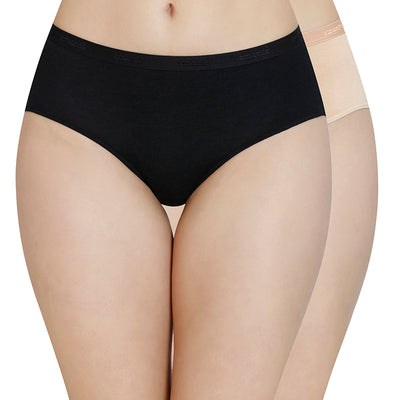 Solid Mid Rise Modal Hipster Panty (Pack of 2)