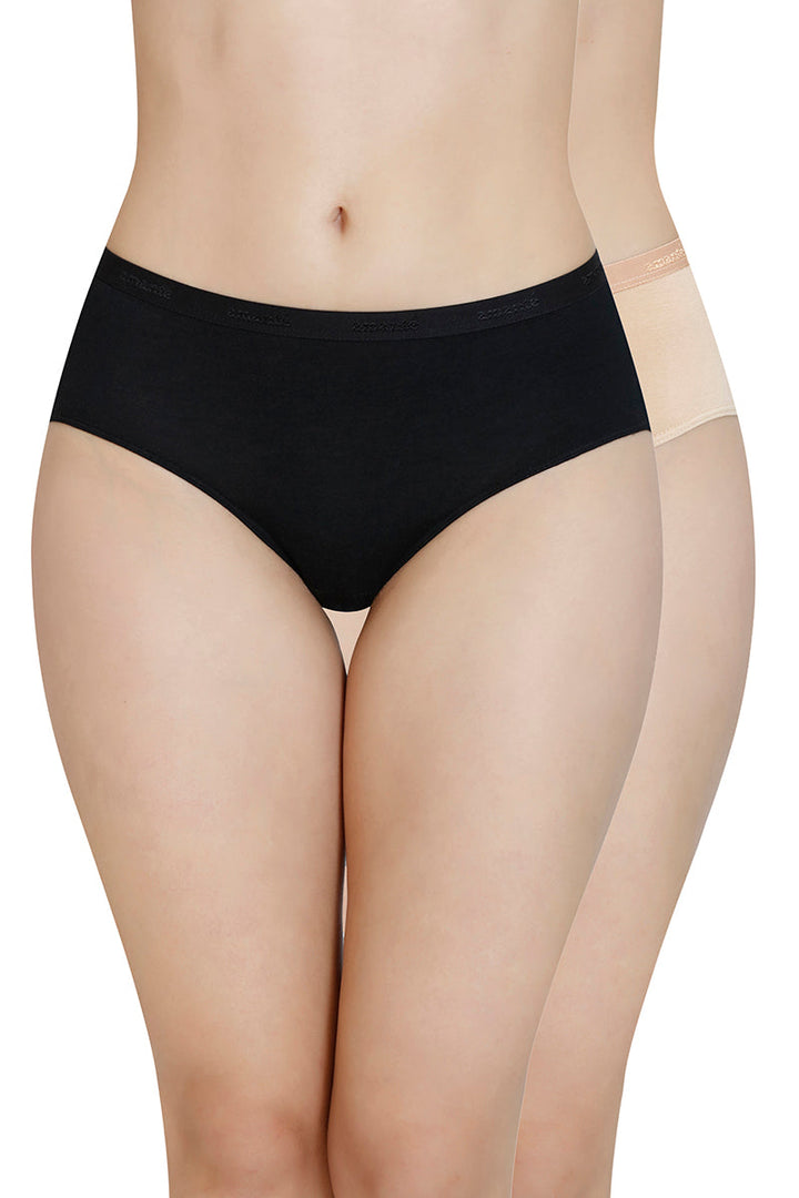 Solid Mid Rise Modal Hipster Panty (Pack of 2)