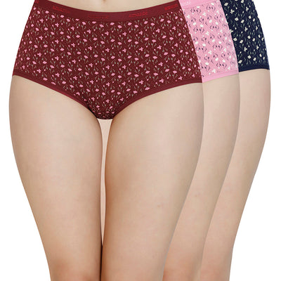 Printed High Rise Full Brief (Pack of 3)