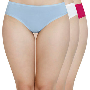 Solid Low Rise Bikini Panty (Pack of 3)