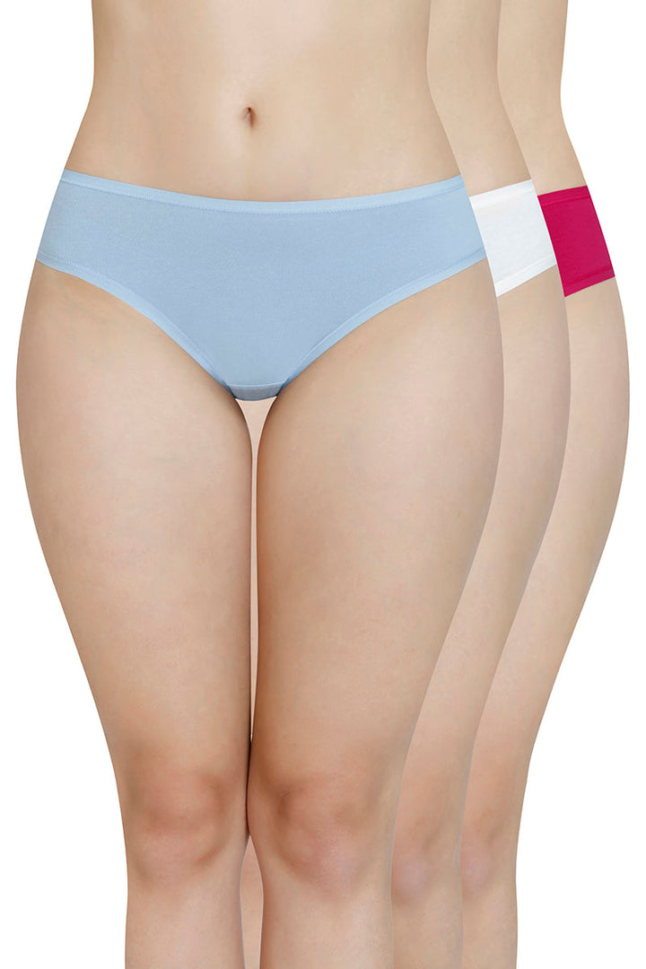 Solid Low Rise Bikini Panty (Pack of 3)