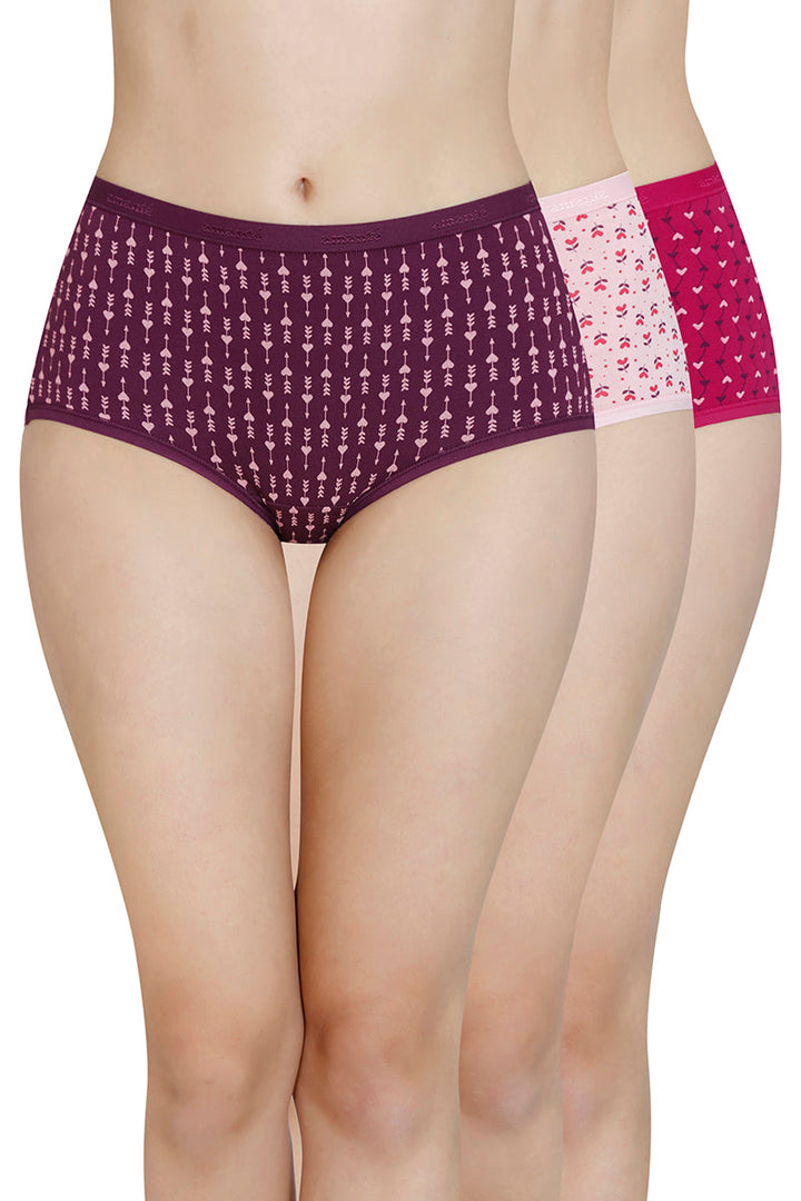 Printed High Rise Full Brief (Pack of 3)