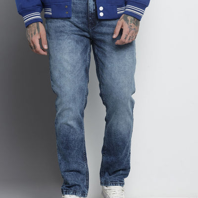 Men's Blue Slim Fit Solid Jeans