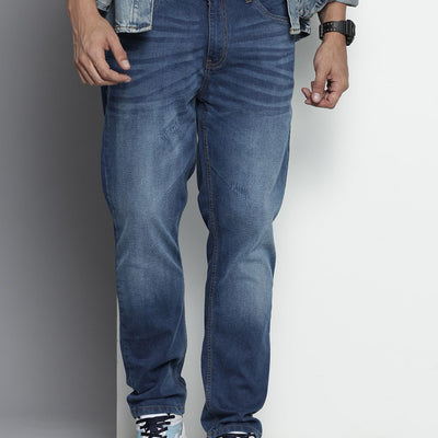 Men's Blue Slim Fit Solid Jeans