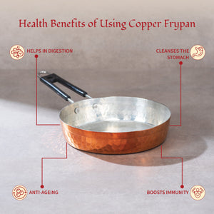 Copper Frypan (Frying Pan)- Naturally non stick , Non Toxic, Teflon Free