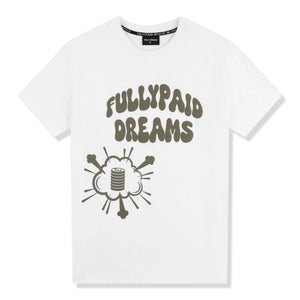 Fully Paid Dreams White Khaki Oversized T Shirt