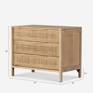 Hannah 3-Drawer Nightstand