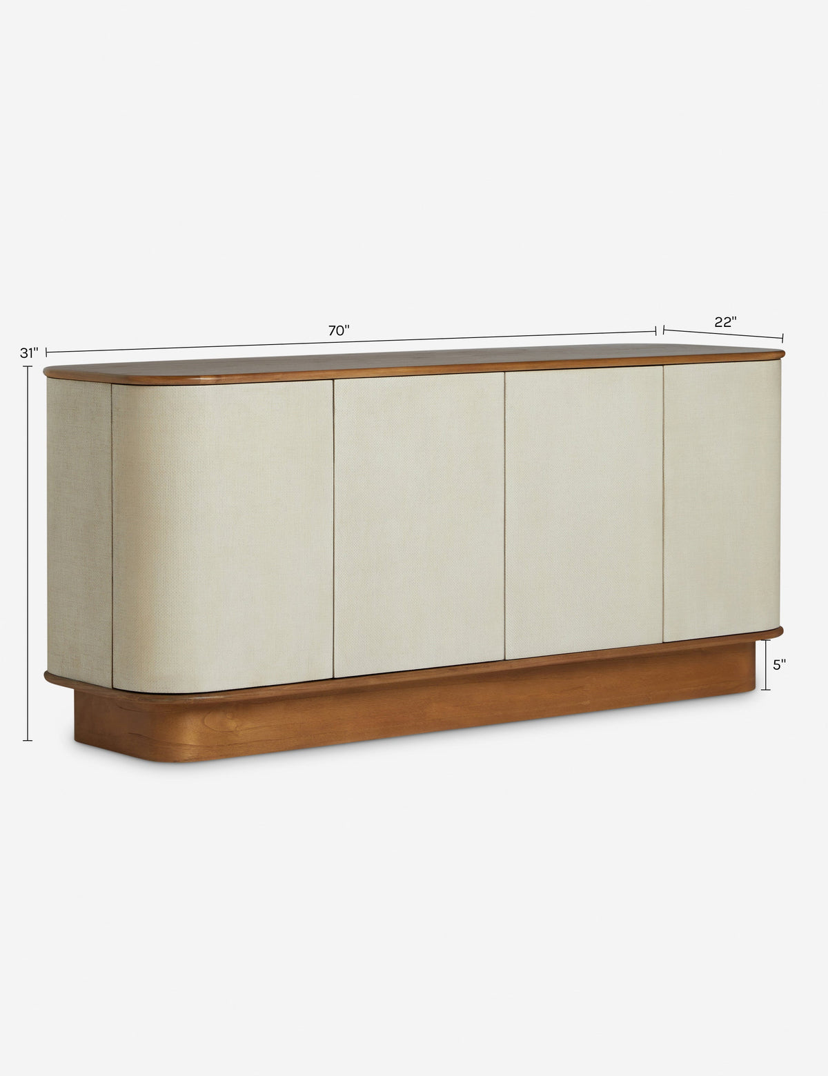 Open Box: Clinton Sideboard, Ivory Raffia