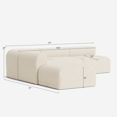 Carson Modular Sectional Sofa with Ottoman