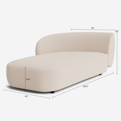 Claret Modular Left Chaise