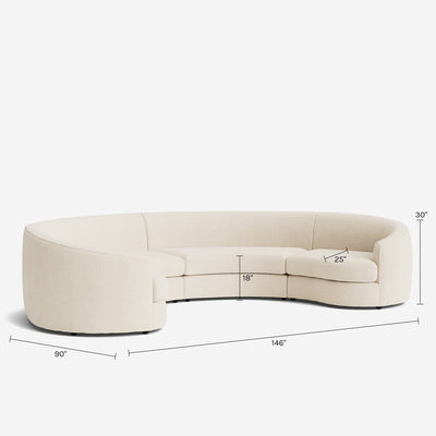 Imada Modular Curved Sectional Sofa