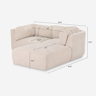 Marona Modular 3-Piece Chaise Sectional Sofa