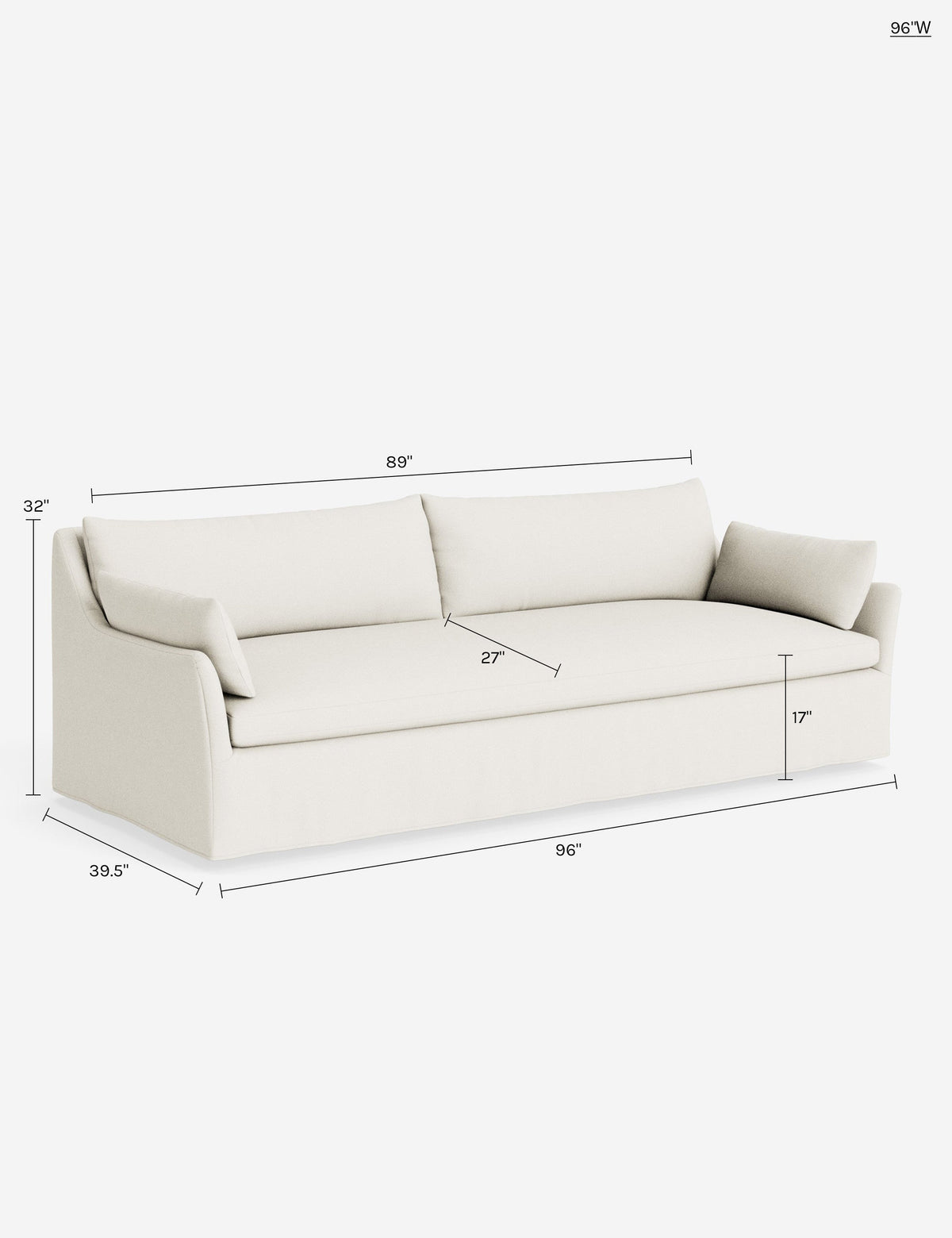 Portola Luxe Depth Slipcover Sofa