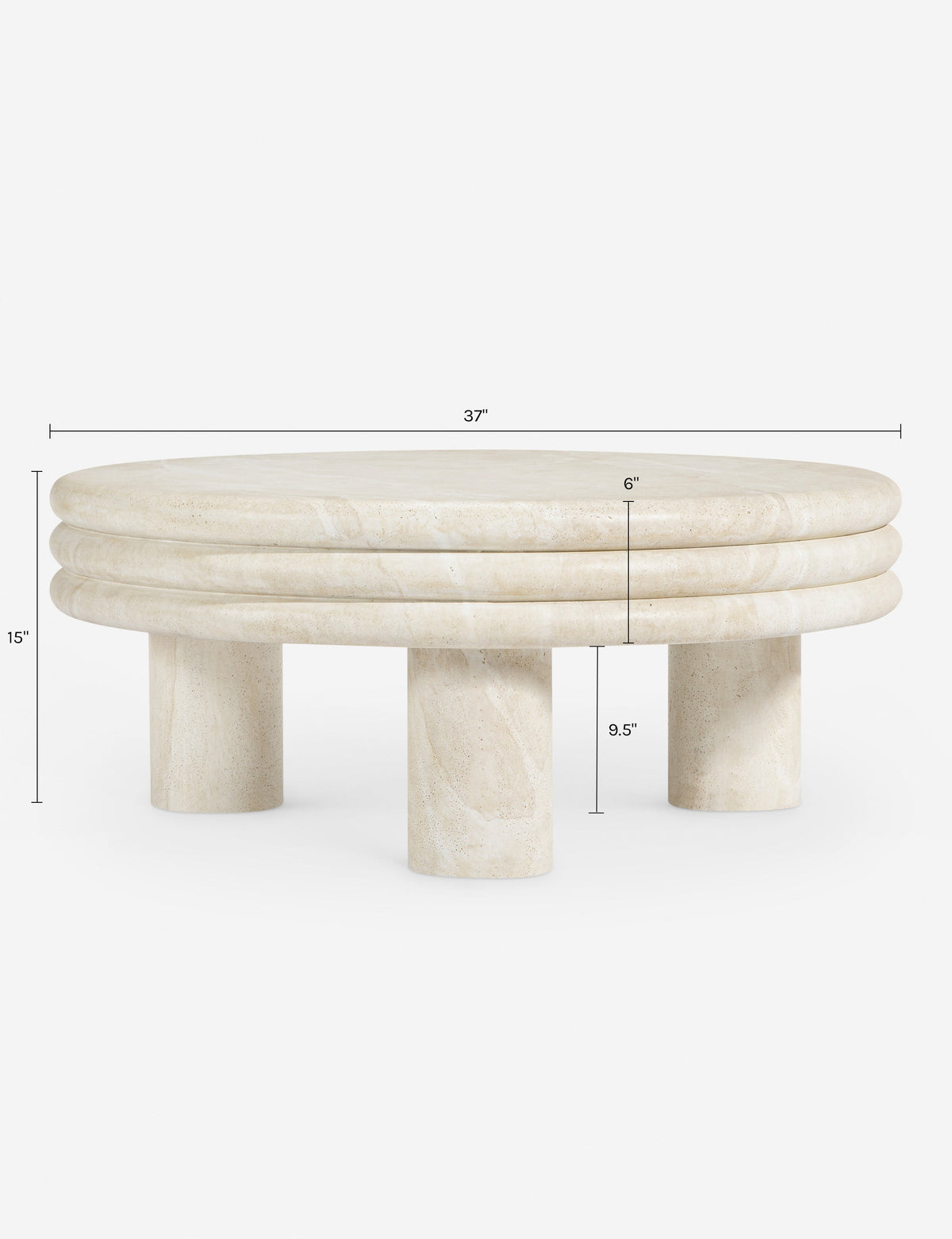 Brittny Round Coffee Table by Button Atelier x Co.House Designs