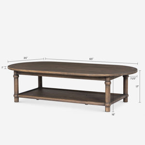Charnes Oval Coffee Table by Amber Lewis x Four Hands